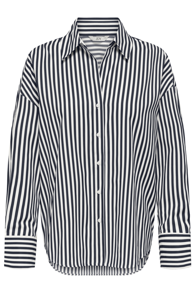 JDYVESPER L/S LOOSE SHIRT WVN NOOS 15338857 Cloud Dancer/TOTAL ECLIPSE